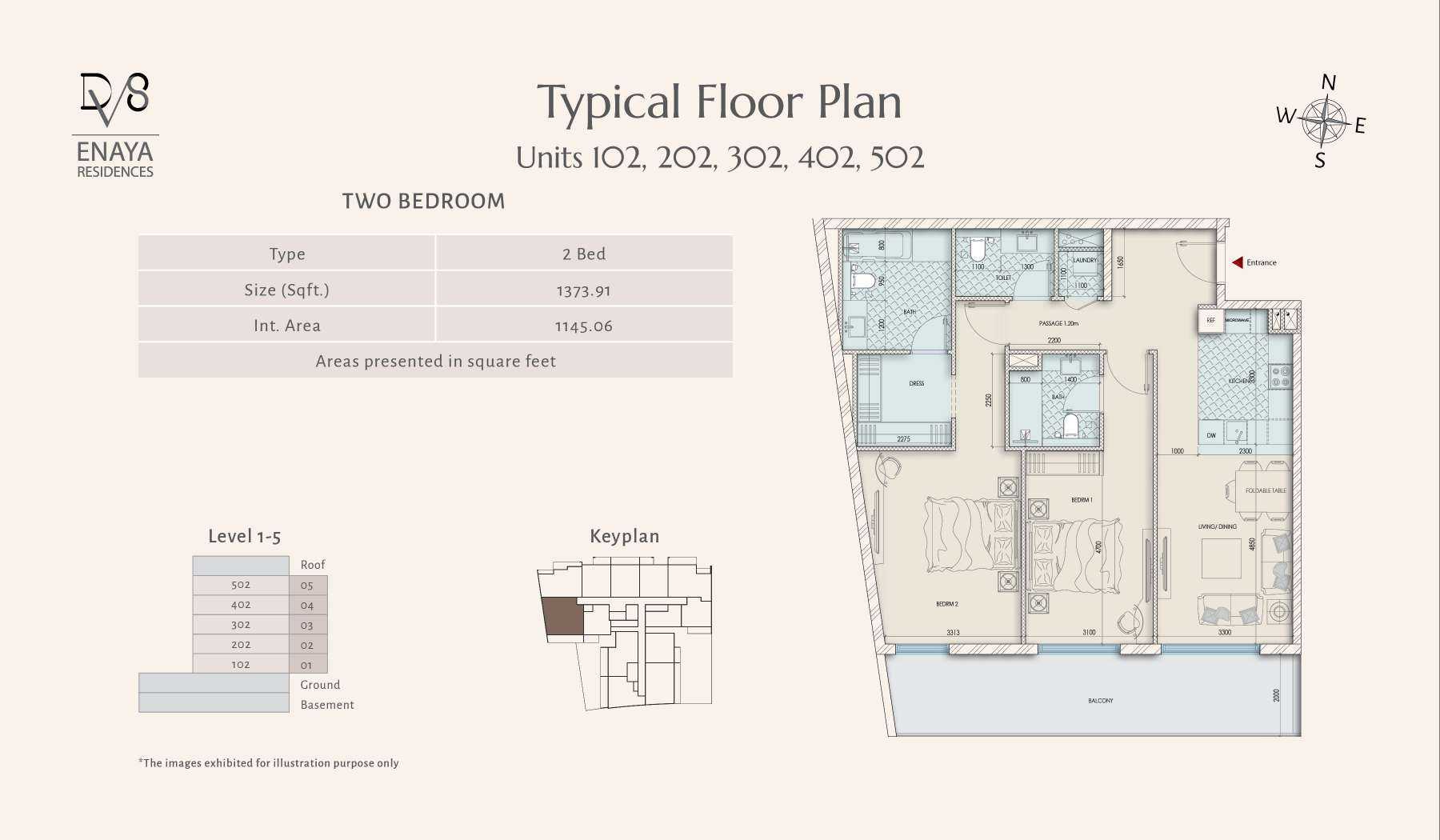 Units 102,202,302,402,502